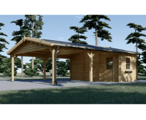 Double carports with shed (6m x 7.7m) 44mm