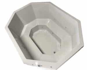 2.1×2.8m 8-corner terrace set with fiberglass insert and external stove