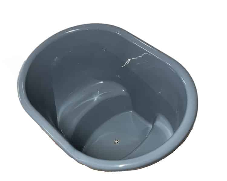 1.65m oval terrace set with fiberglass liner and external stove