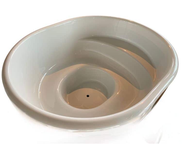 2.0×2.4m oval terrace set with fiberglass insert and external stove