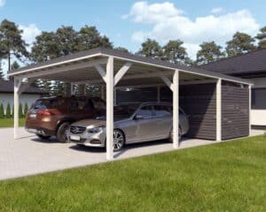 Carport “Connor” 52m² with large storeroom