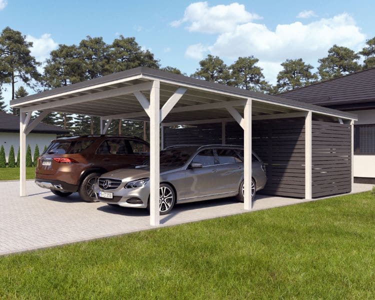 Carport “Connor” 52m² with large storeroom