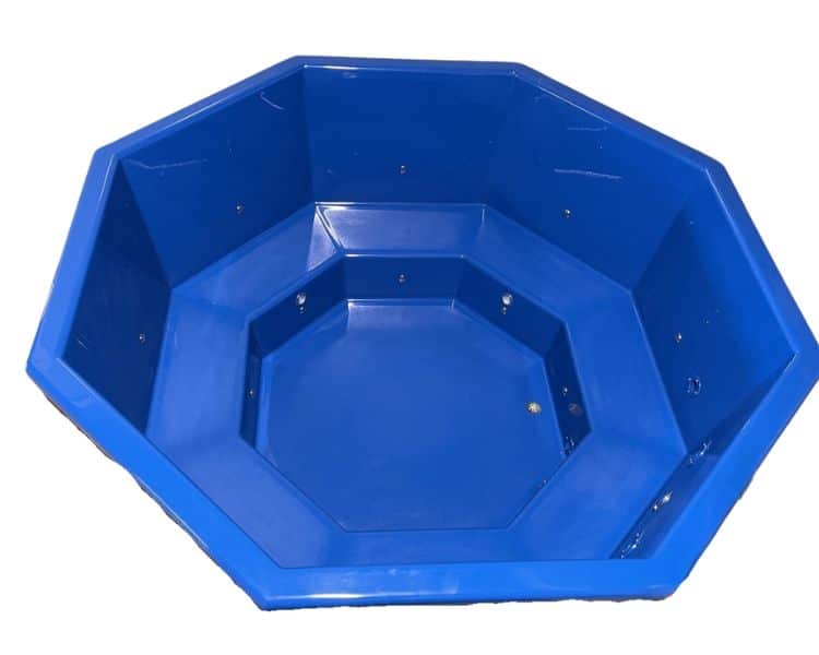 2.4×2.4m 8-corner terrace set with fiberglass insert and external stove