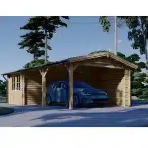 Carport with shed 30m² (4 m x 7,5 m)