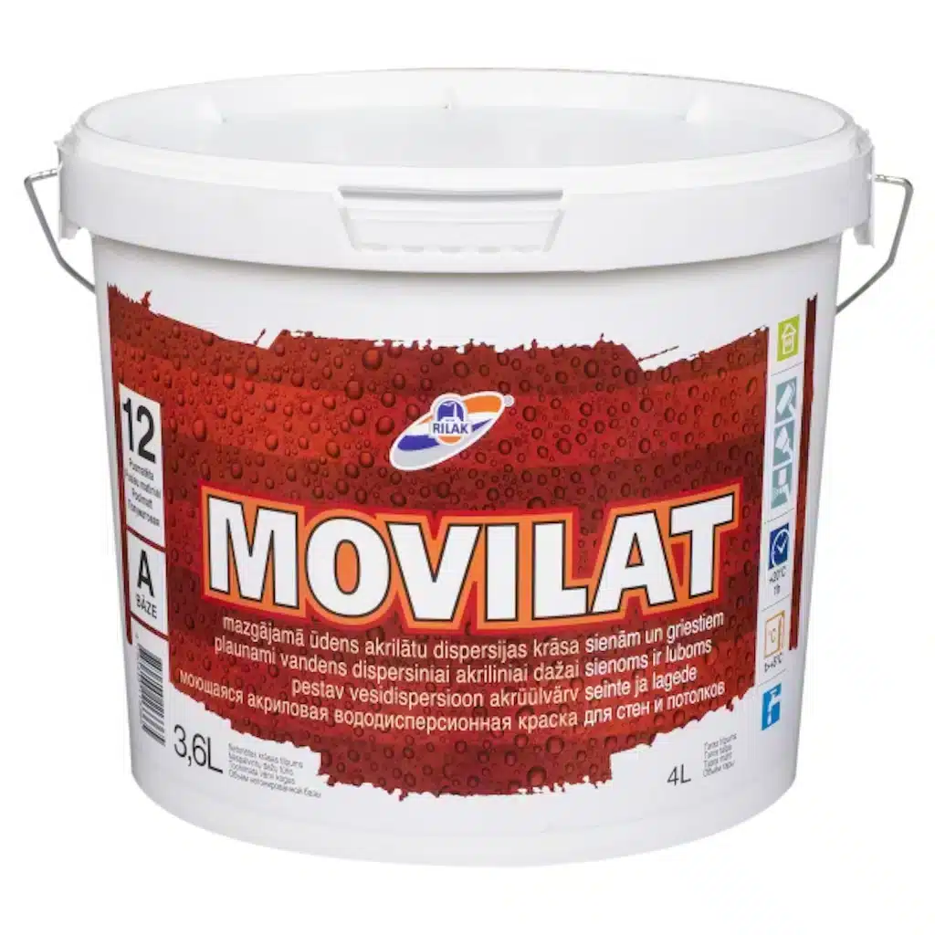 Easily washable matt acrylic paint Movilat-12 a
