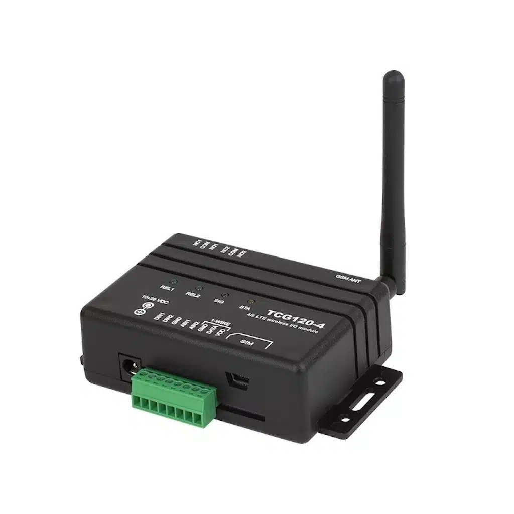 TCG120 GSM-GPRS remote monitoring controller, 10-28DC, input: 2 X analog/2 X digi, output: 2 x relay