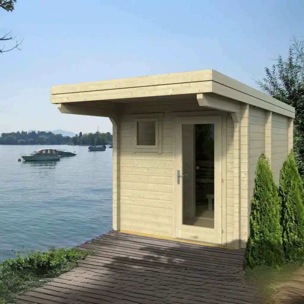 “Ahti M Flat” sauna with 70 mm walls, 2.4 x 3.8m