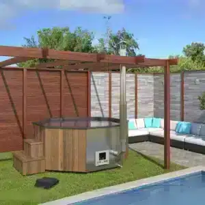 “BubbleKing XXL” hot tub with integrated heater for up to 10 people