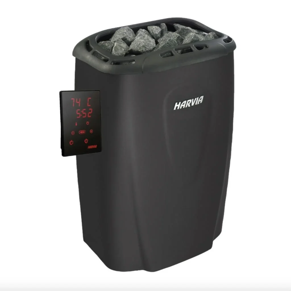 Harvia Moderna v60xe electric sauna heater, 6.0kw, with control panel, black