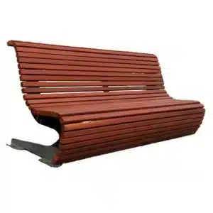 Outdoor bench with backrest Anykšta